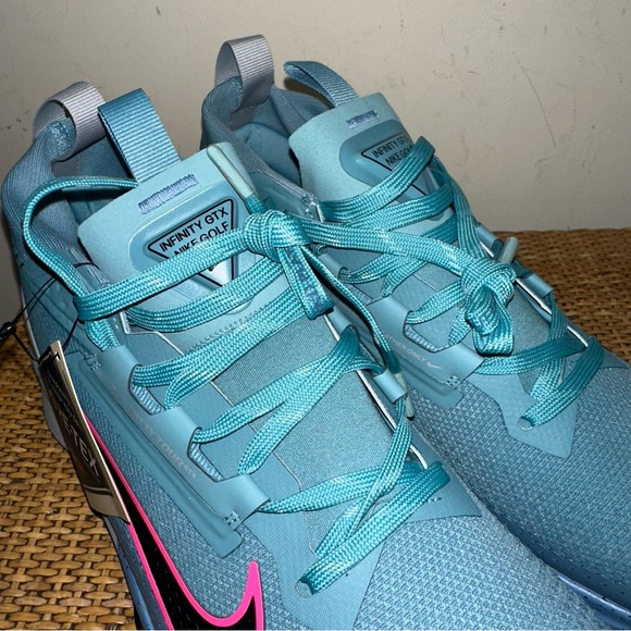 Nike Men\'s Size 9.5 Infinity Tour 2 Gore-Tex Golf Shoes Teal Pink Lace Up Ankle main image 14
